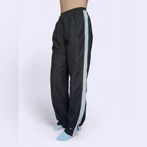 RETRO Black, pink, and white vintage track pants adjustable drawstring